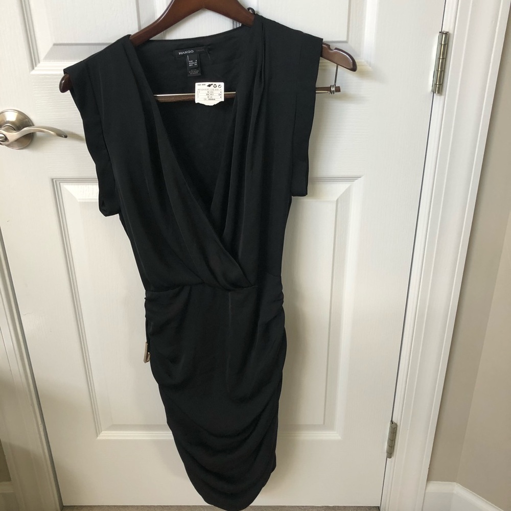 New With Tags Mango Little Black Dress With Belt